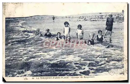 Ansichtskarte AK Le Touquet Paris Plage Groupe de Baigneurs