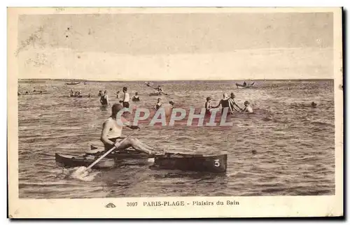 Cartes postales Paris Plage Plaisirs du Bain Bateau