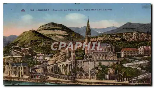 Cartes postales Lourdes Souvenir du Peternage a Notre dame de Lourdes