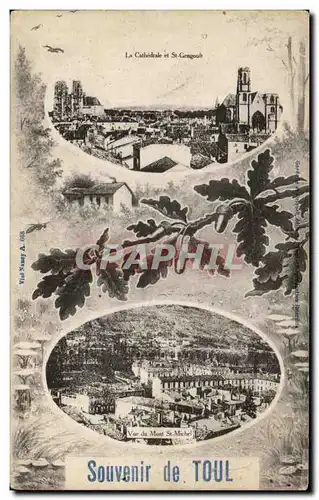 Cartes postales La Cathedrale et St Gengoult Souvenir de Toul