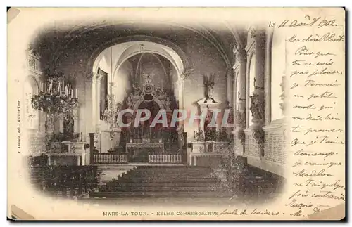 Cartes postales Mars La Tour Eglise Commenorative