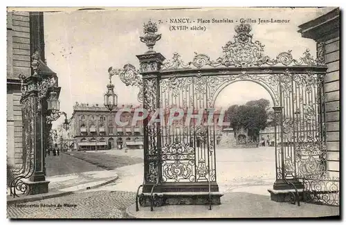 Cartes postales Nancy Place Stanislas Grilles Jean lamour