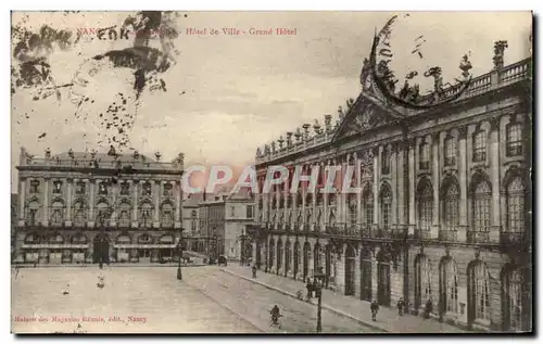 Cartes postales Nancy Hotel de Ville Grand Hotel