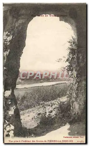 Ansichtskarte AK Vue prise a l&#39nterieur des Grottes de Pierre la Treiche