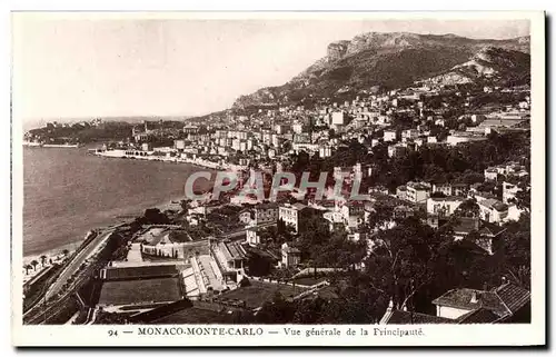 Cartes postales Monaco Monte Carlo Vue generale de la Principaute