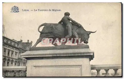 Cartes postales Liege Le Taureau de Mignon