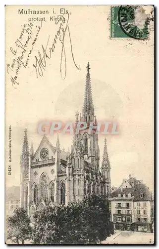 Cartes postales Mulhausen i Els Protest Kirche