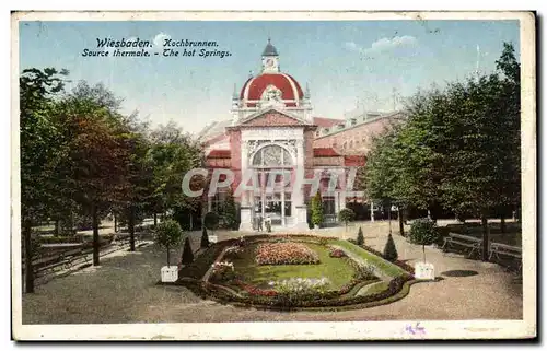 Cartes postales Wiesbaden Kochbrunnen Source Thermale The Hot Springs