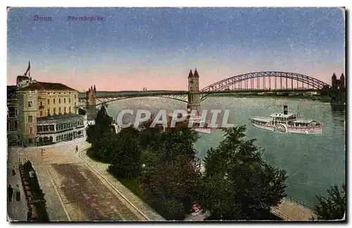 Ansichtskarte AK Bonn Rheinbrucke Bateau