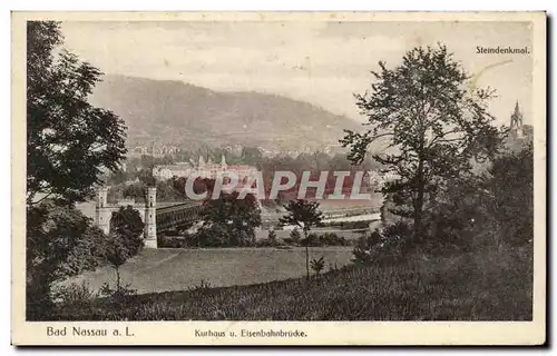 Cartes postales Bad Nassau Kurhaus Eisenbahnbruke