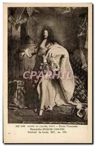 Cartes postales Musee Du Louvre Paris Ecole Francaise Hyacinthe Rigaud Louis XIV