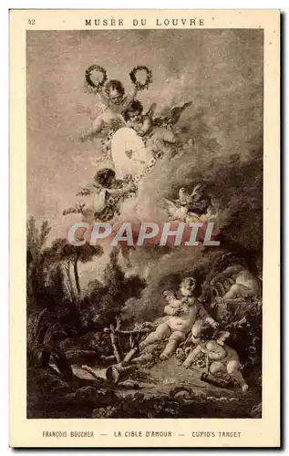 Cartes postales Musee Du Louvre Francois Boucher La Cible D&#39Amour