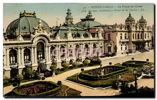 Cartes postales Monte Carlo La facade du Casino