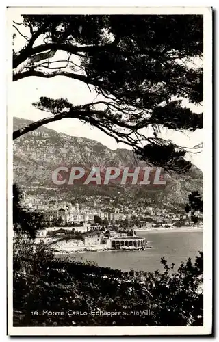 Cartes postales Monte Carlo Echappee Sur la Ville