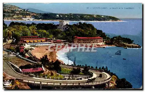 Cartes postales Monte Carlo Le Beach et le Cap Martin