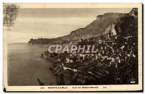 Cartes postales Monte Carlo Vue De Roquebrune