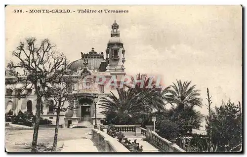 Cartes postales Monte Carlo Theatre et Terrasses