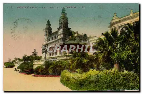 Cartes postales Monaco Carlo Le Casimo Et Le Theatre