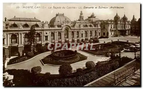 Cartes postales Monte Carlo La facade du casino