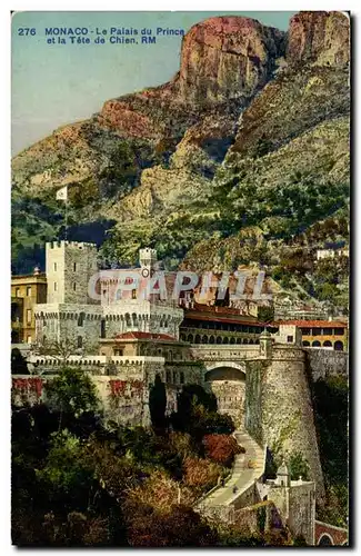 Cartes postales Monaco Le Palais du Prince et la Tete de Chien