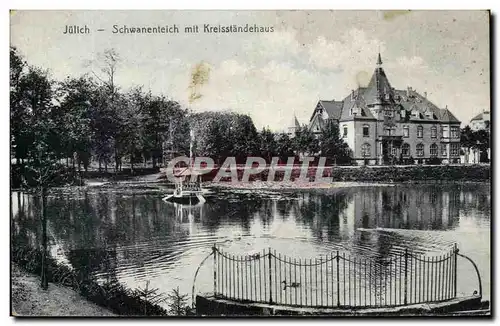 Cartes postales Julich Schwanenteich mit Kreisstandehaus