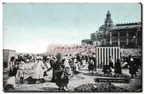 Cartes postales Ostende Jeux des enfants