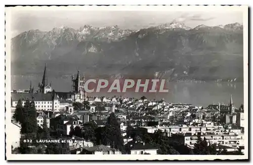 Cartes postales Lausanne et les Alpes