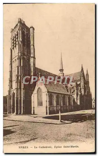 Cartes postales Ypres La Cathedrale Eglise Saint Maritn