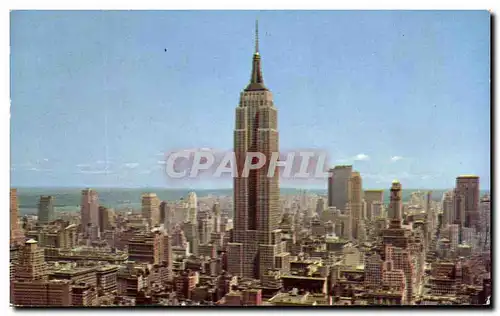 Moderne Karte Uptown Skyline Showing empire State Bldg And New York City