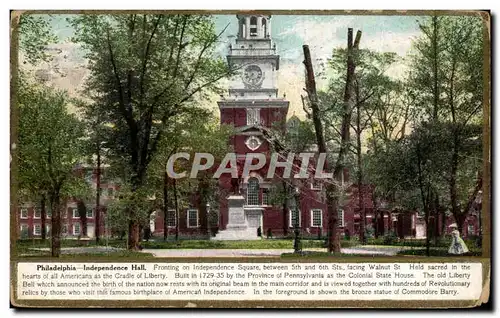 Cartes postales Philadelphia Independence Hall Fronting On Independence Square Between