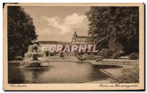 Cartes postales Wiesbaden Partie Im Rlumengarten