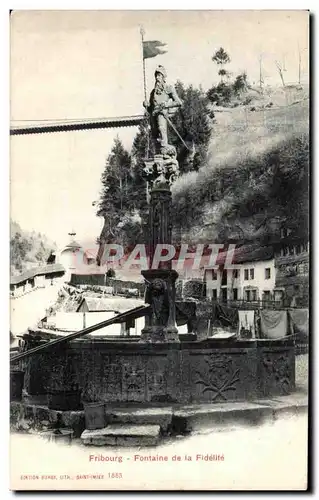 Cartes postales Fribourg Fontaine De La Fidelite