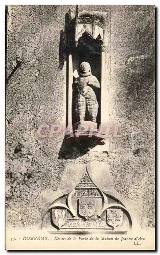 Cartes postales Domremy Dessus de la Porte de la Maison de Jeanne d'Arc