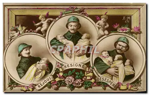 Cartes postales Fantaisie Militaria Enfants