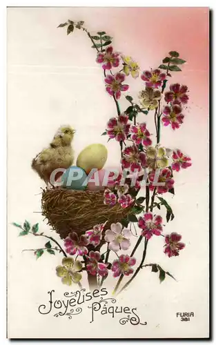 Cartes postales Fantaisie Paques Poussin
