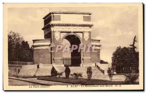 Cartes postales Le Tarn Illustre Albi Le Monument Aux Morts Militaria