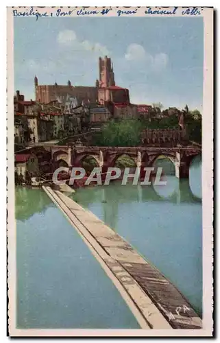 Ansichtskarte AK Albi Basilique Pont Vieux Et quai Choiseul