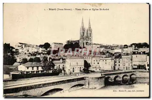Cartes postales Niort Vieux Ponts Et Eglise St Andre