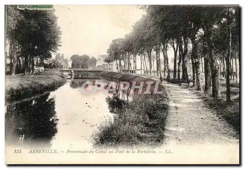 Cartes postales Abbeville Promenade du Canal au Pont de la Portelette