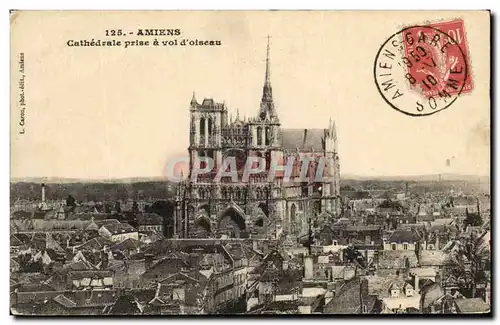 Cartes postales Amiens Cathedrale prise a vol d&#39Oiseau