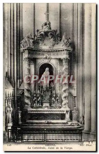 Cartes postales Amiens La Cathedrale Autel de la Vierge