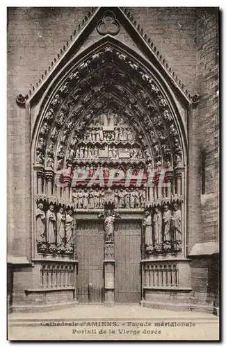 Ansichtskarte AK Amiens Facade Meridionale Portail de la Vierge doree