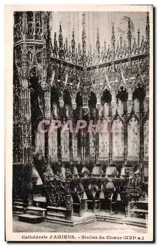 Cartes postales Cathedrale D'Amiens Stalles Du Choeur
