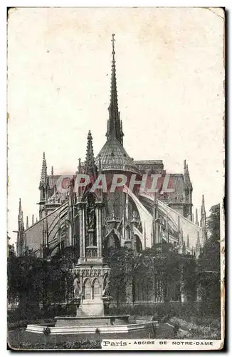 Cartes postales Paris Abside de Notre Dame