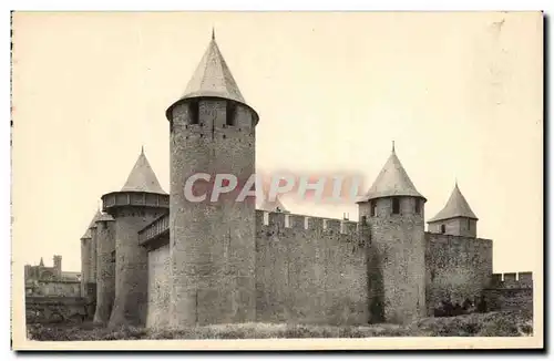 Ansichtskarte AK Cite De Carcassonne Le Chateau Comtal Ensemble