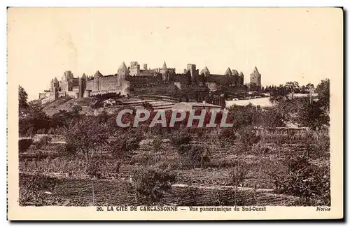 Ansichtskarte AK La Cite De Carcassonne Vue Panoramique du Sud Ouest