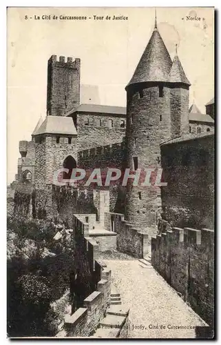 Cartes postales La Cite De Carcassonne Tour de Justice