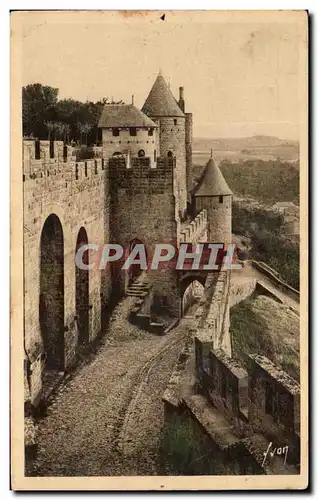 Ansichtskarte AK Carcassonne La Cite Les Machicoulis et la Porte du Senechal