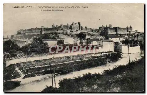 Cartes postales Carcassonne Vue Generale de la Cite Prise du Pont Vieux