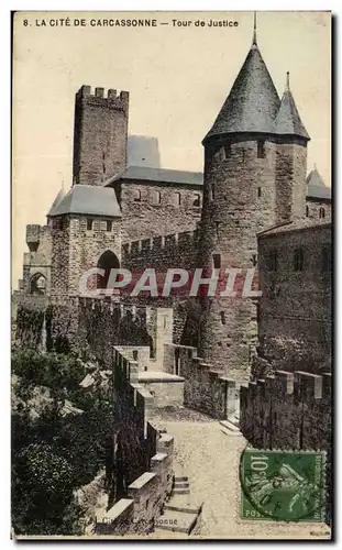 Cartes postales La Cite De Carcassonne Tour de Justice